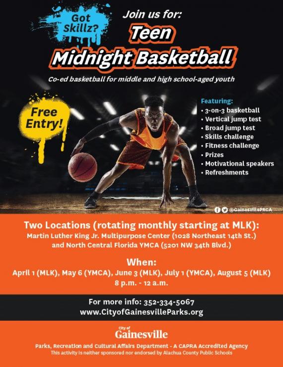 Teen Midnight Basketball Flyer